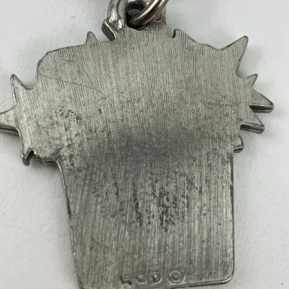 Longaberger Metal Pewter Star Basket Key Chain | 1.5